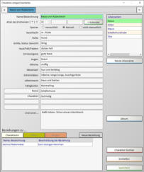 In der Karteikarte werden alle wichtigen Daten erfasst